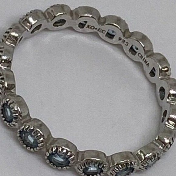 925 STERLING SILVER RING WITH TOPAZ SIZE 8 - Picture 4 of 7